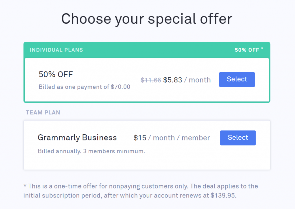 grammarly free trial without credit card