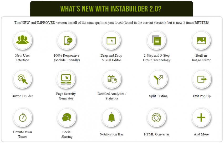 Instabuilder 2.0 - Features