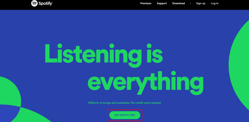 Spotify Official Homepage